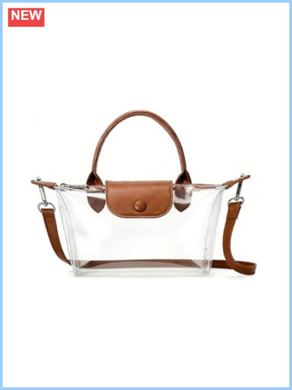 Clear Crossbody Bag Stadium Approved TPU Waterproof Concert Purse